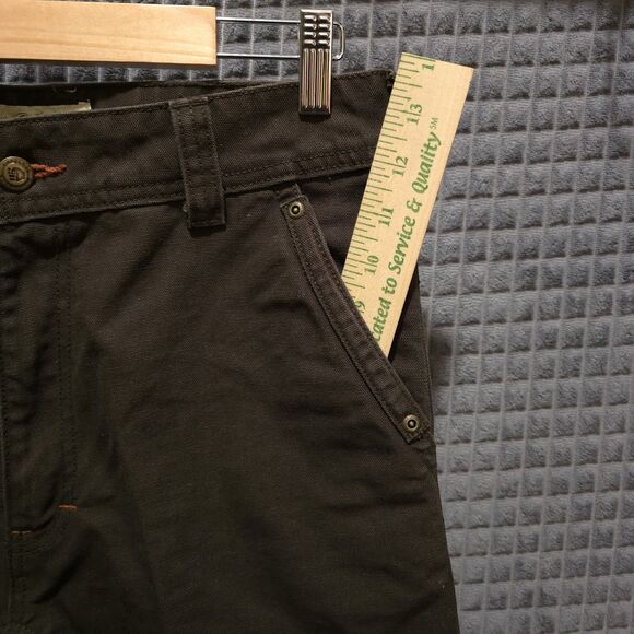 Brown Heavy Canvas Work Pants Mens 34x30 Cabelas Cotton Cargo Painters Utility - Picture 3 of 16